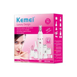 Kit De Rasage Et Épilation 7En1 Kemei KM-2189