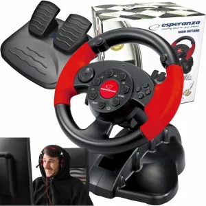 Volant de course de jeu PC, PS4, PS3, PS2