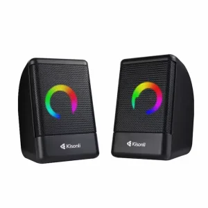 Haut-parleurs Kisonli L-8080 – Son stéréo dynamique avec effets LED RGB