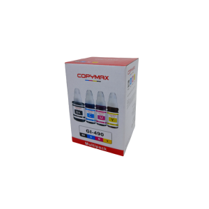 Pack Bouteilles d’Encre COPYMAX GI-490 (BK/C/M/Y) – Compatible Canon