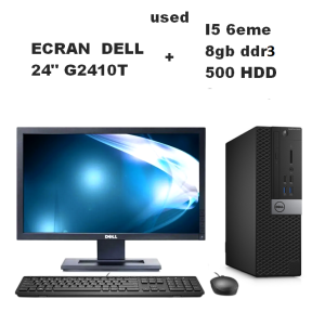 Pack Pro DELL OptiPlex 5040 + Écran DELL G2410t 24" – Occasion