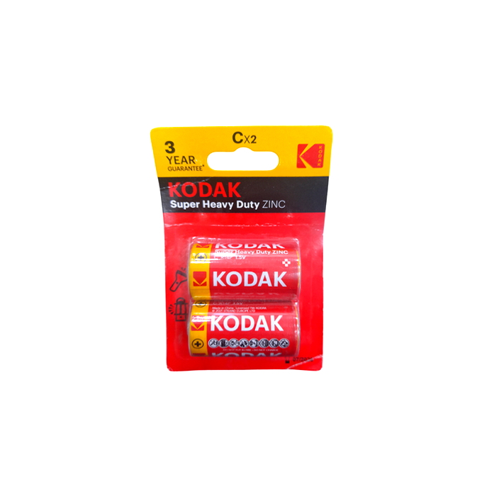 Kodak Super Heavy Duty Zinc C Batteries (2-Pack)
