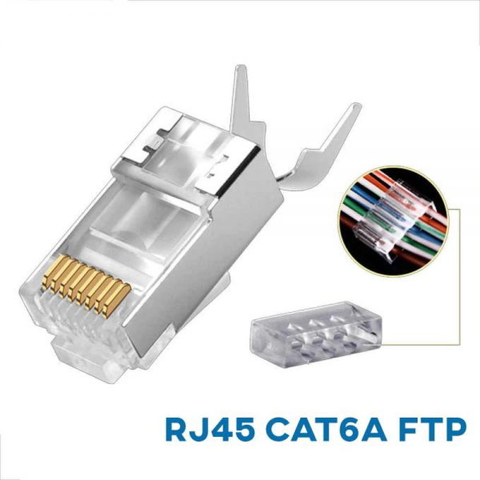 CONNECTEURS RJ45 FTP 6A AVEC GUIDE
